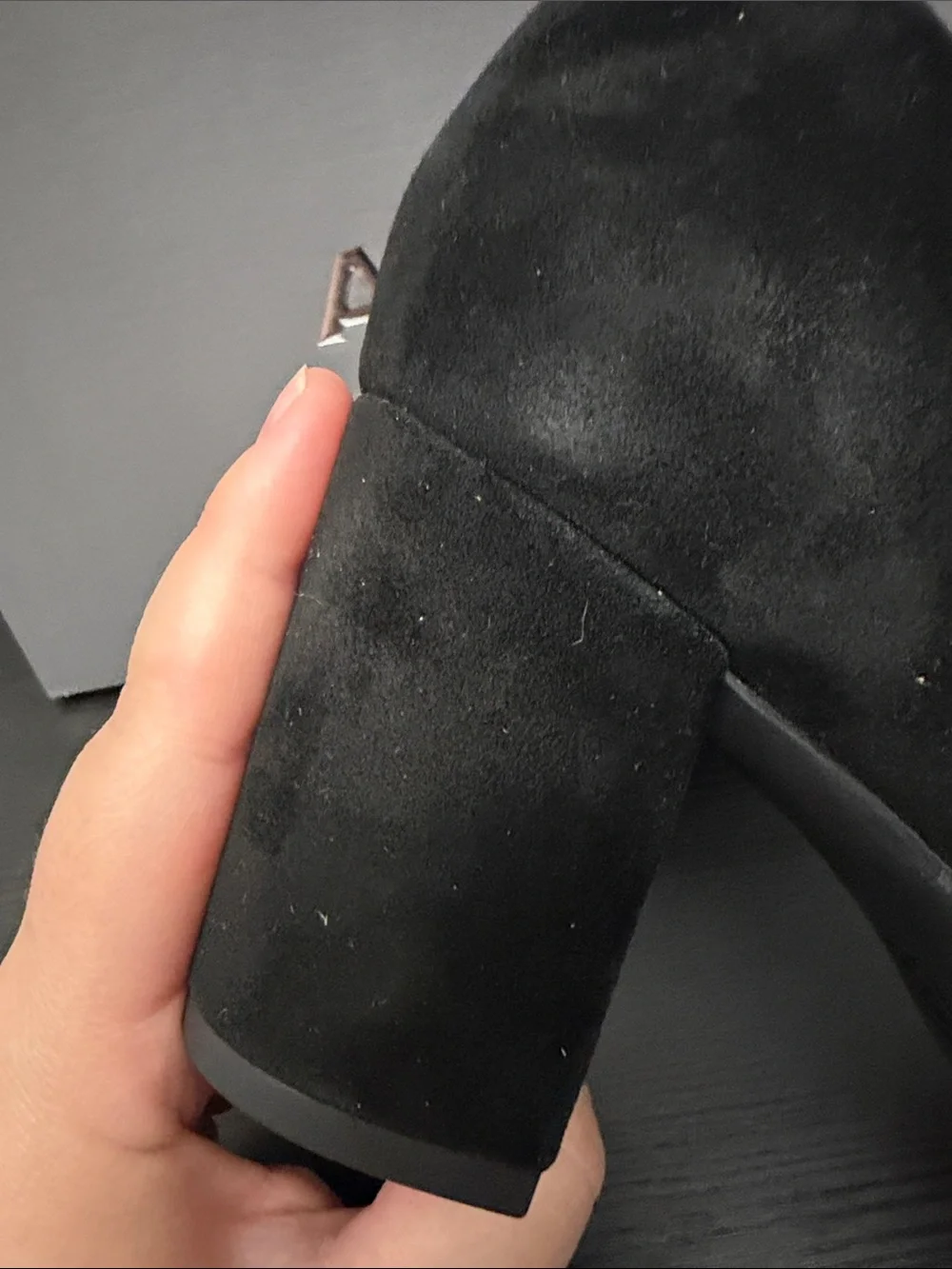 Abeo Black Suede Pointed-Toe Pump